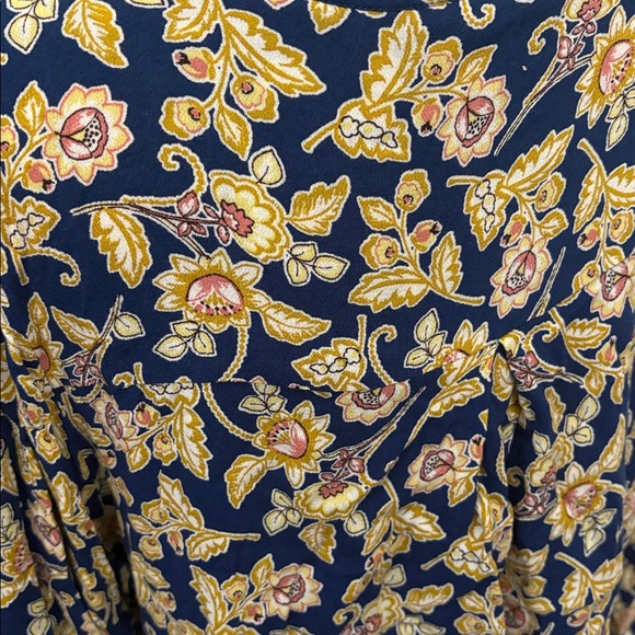 Daniel Rainn Navy Blouse with Yellow Florals - Picture 7 of 7